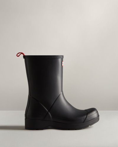 Hunter Play Mid-Höhe Rain Boot Play-Stiefel Herren Schwarz Deutschland | B3B7F8V